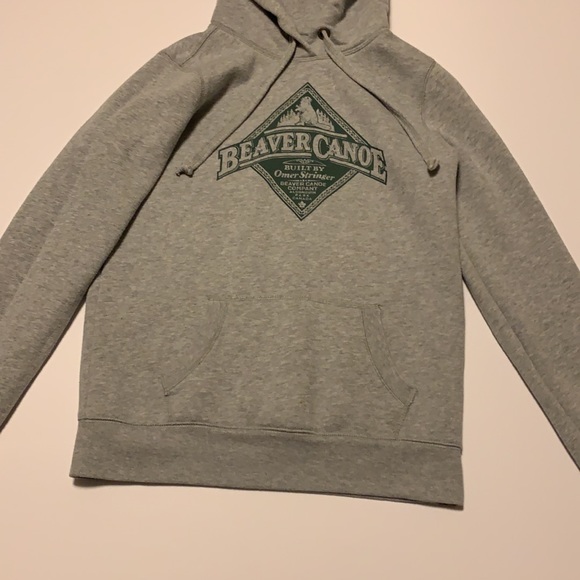 Beaver Canoe Grey Hooded Sweatshirt - Women’s Size Small - Picture 4 of 5